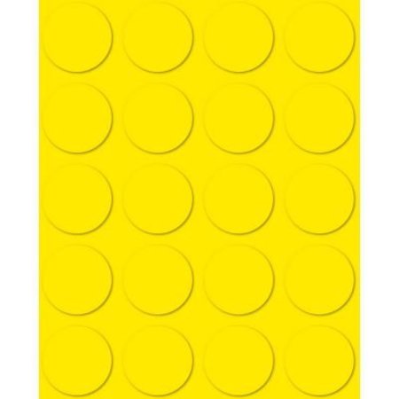 MAGNA VISUAL 3/4" Yellow Magnetic Circles 20/Pk FI-122